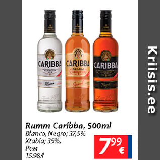 Allahindlus - Rumm Caribba, 500 ml