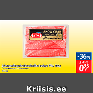 Allahindlus - Jahutatud lumekraabimaitselised pulgad Vici, 150 g