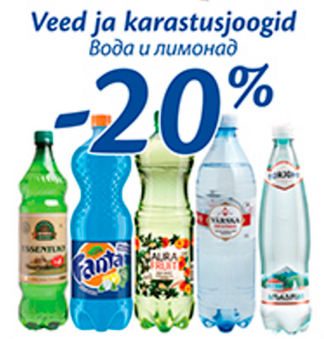 Veed ja karastusjoogid  -20%