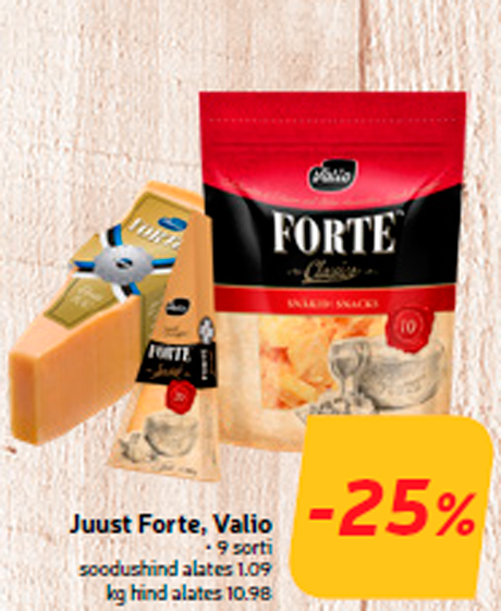 Сыр Forte, Valio  -25%

