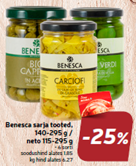 Продукты серии Benesca, 140-295 г / нетто 115-295 г  -25%
