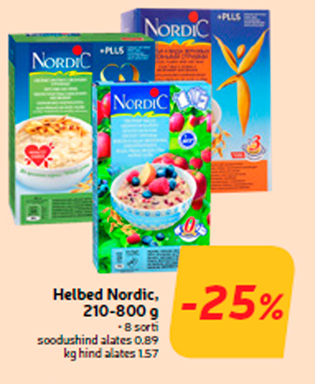 Helbed Nordic, 210-800 g  -25%

