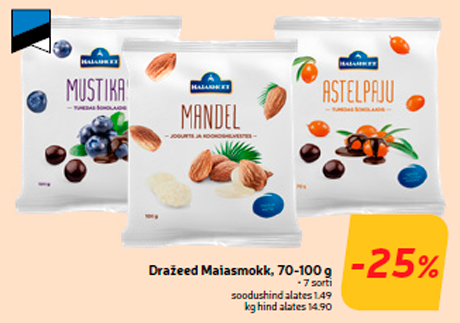 Dražeed Maiasmokk, 70-100 g  -25%
