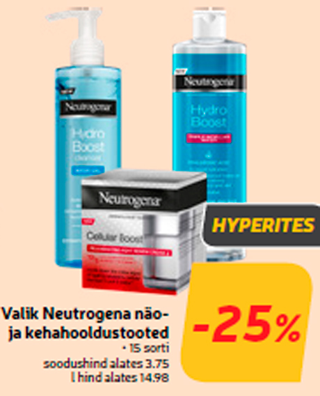 Valik Neutrogena näoja kehahooldustooted  -25%
