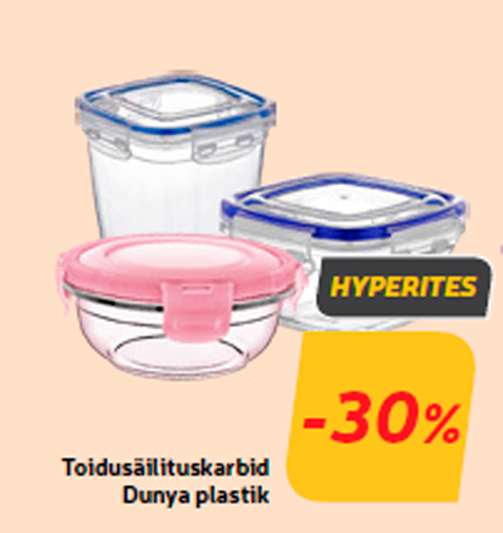 Коробки для хранения продуктов Dunya пластиковые -30%
