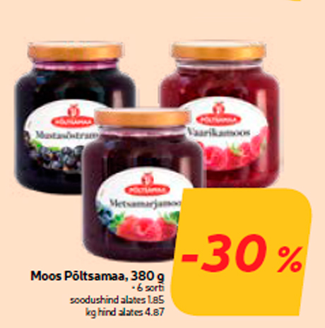 Варенье Põltsamaa, 380 г -30%