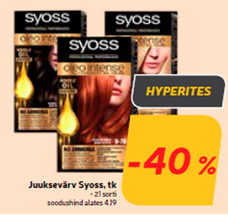 Краска для волос Syoss, шт. -40%