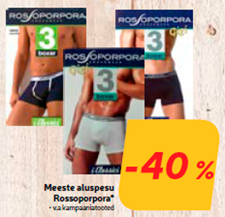 Meeste aluspesu Rossoporpora* -40%
