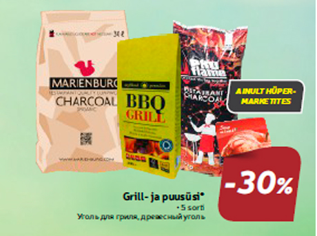 Grill- ja puusüsi*  -30%