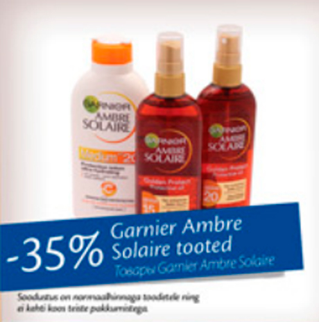 Товары Garnier Ambre Solaire  -35%
