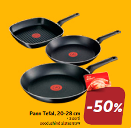 Соворода Tefal, от 20 до 28 см  -50%
