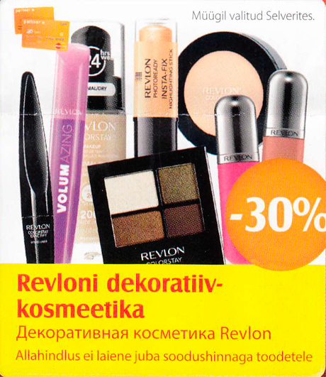 Revloni dekoratiivkosmeetika  -30%