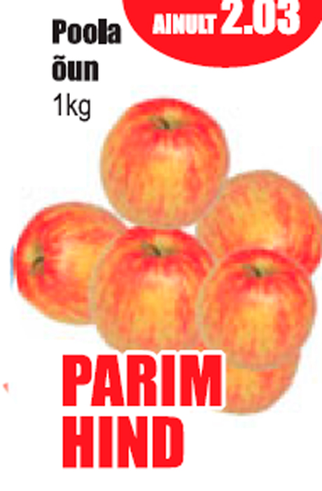 Poola õun, 1 kg - PARIM HIND