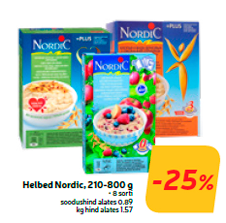 Хлопья Nordic, 210-800 г  -25%
