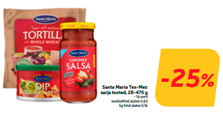 Серия продуктов Santa Maria Tex-Mex, 28-475 г  -25%
