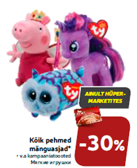 Kõik pehmed mänguasjad* -30%