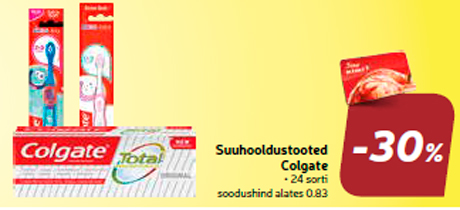 Suuhooldustooted Colgate -30%