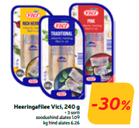 Heeringafilee Vici, 240 g  -30%