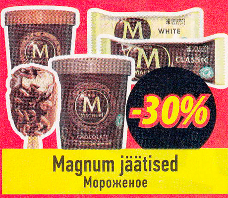 Magnum jäätised  -30%