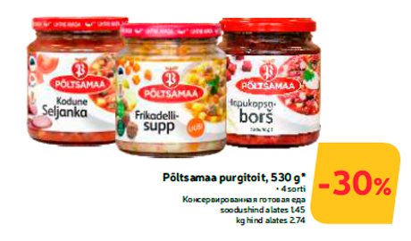 Põltsamaa purgitoit, 530 g*  -30%