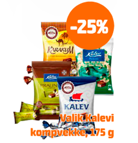 Выбор конфет Kalev, 175 g -25%