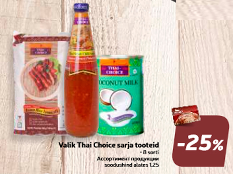 Valik Thai Choice sarja tooteid  -25%