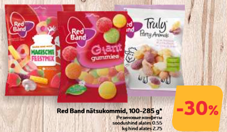 Red Band nätsukommid, 100-285 g*  -30%