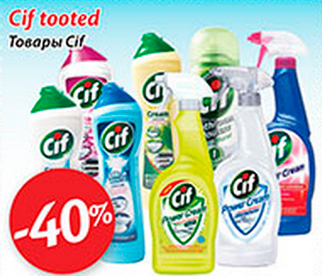 Cif tooted  -40%