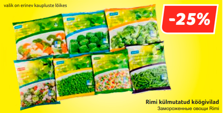 Rimi külmutatud köögivilad -25%