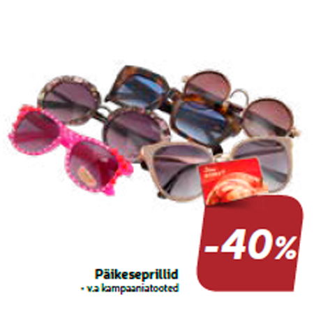 Päikeseprillid  -40%
