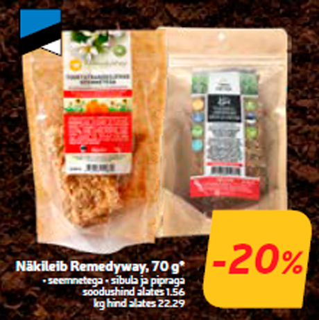 Näkileib Remedyway, 70 g*  -20%