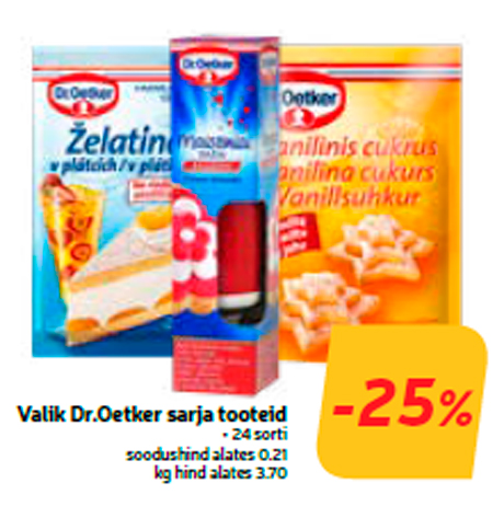 Valik Dr.Oetker sarja tooteid  -25%