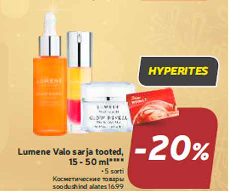 Lumene Valo sarja tooted, 15 - 50 ml****  -20%
