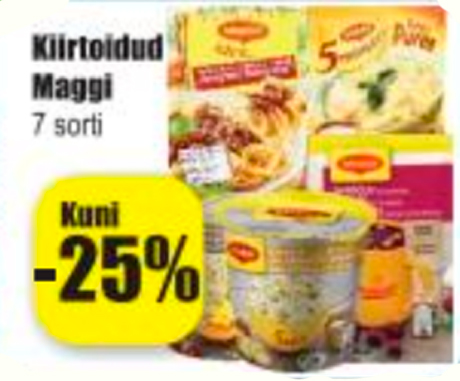 Kiirtoidud Maggi -25%