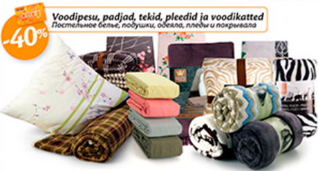 Voodipesu, padjad, tekid, pleekid ja voodikatted  -40%