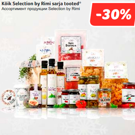 Kõik Selection by Rimi sarja tooted*  -30%