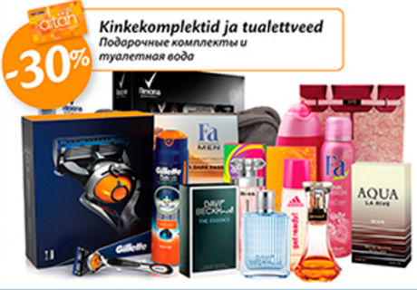 Подарочные комплекты и туалетная вода  -30%