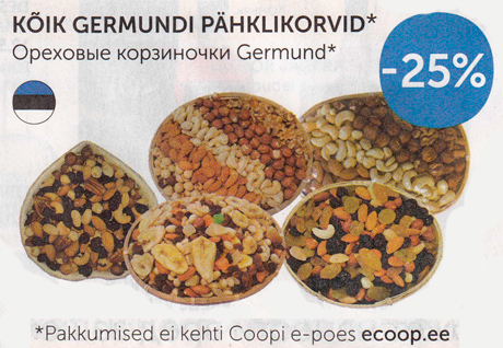 KÕIK GERMUNDI PÄHKLIKORVID*  -25%