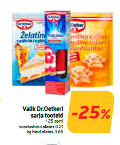 Valik Dr.Oetkeri sarja tooteid  -25%