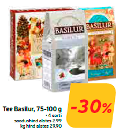 Чай Basilur, 75-100 г  -30%
