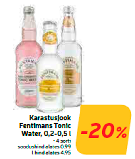 Karastusjook Fentimans Tonic Water, 0,2-0,5 l  -20%
