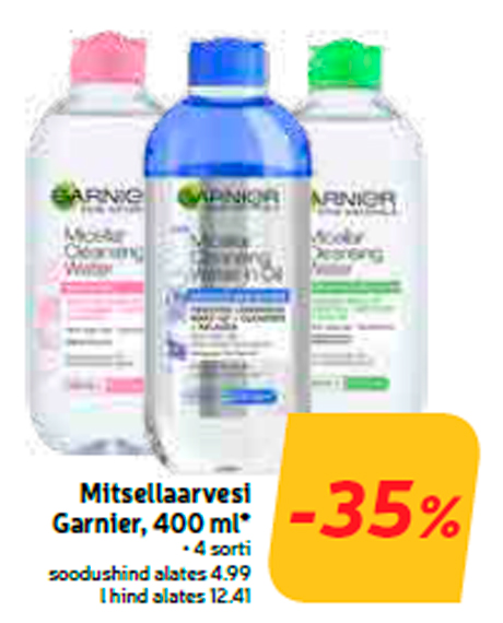 Мицеллярная вода Garnier, 400 мл *  -35%