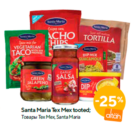 Santa Maria Tex Mex tooted  -25%