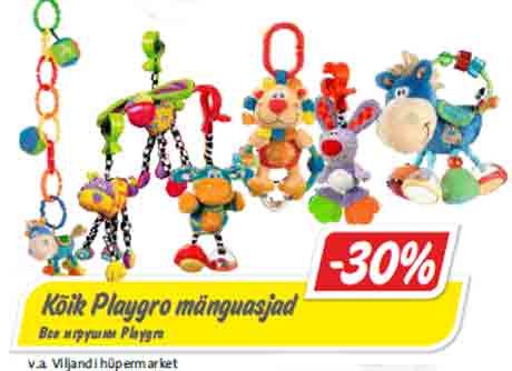 Kõik Playgro mänguasjad -30%