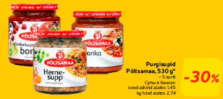 Purgisupid Põltsamaa, 530 g*  -30%