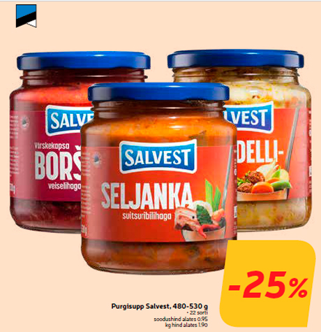 Purgisupp Salvest, 480-530 g  -25%