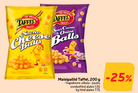 Кукурузные шарики Taffel, 200 г  -25%
