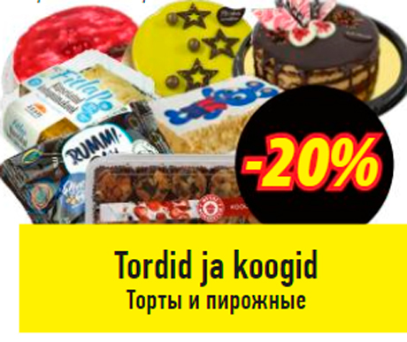 Tordid ja koogid  -20%