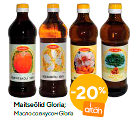 Maitseõlid Gloria -20%