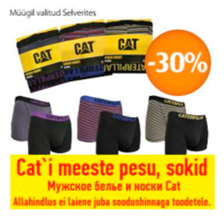 Мужское белье и носки  Cat  -30%